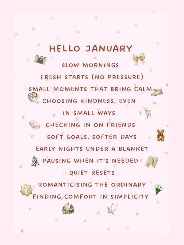 Hello January letterbox cake card with freshly baked cake slices