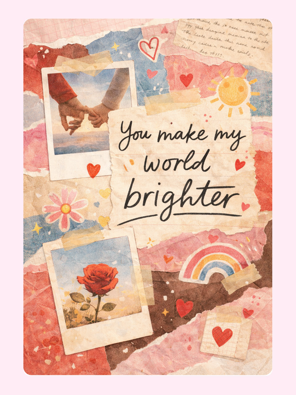 Rainbow Brighter Sweet World Cake Card letterbox cake card with freshly baked cake slices