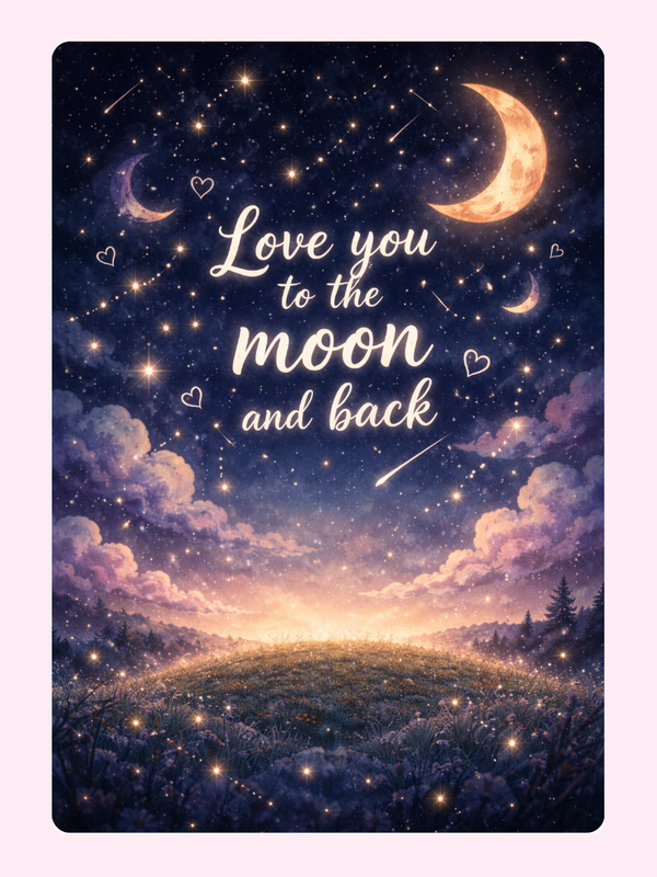 Starry Moon Sugar Sky Cake Card letterbox cake card with freshly baked cake slices