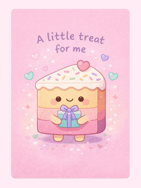 A Little Treat For Me Cake Card, just because