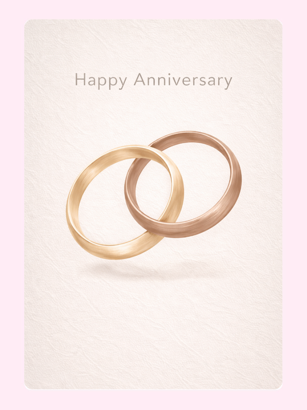 G-ANNIV-02 letterbox cake card with freshly baked cake slices