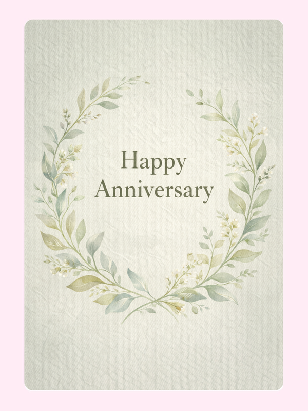 G-ANNIV-03 letterbox cake card with freshly baked cake slices