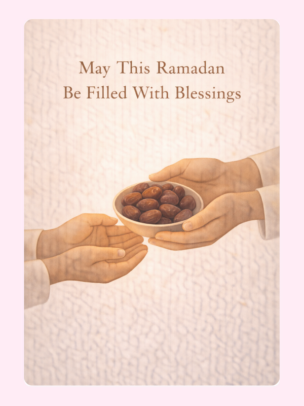 Ramadan Filled With Blessings Dates Cake Card