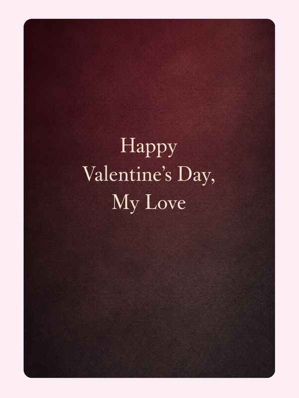 My Love Valentines Cake Card