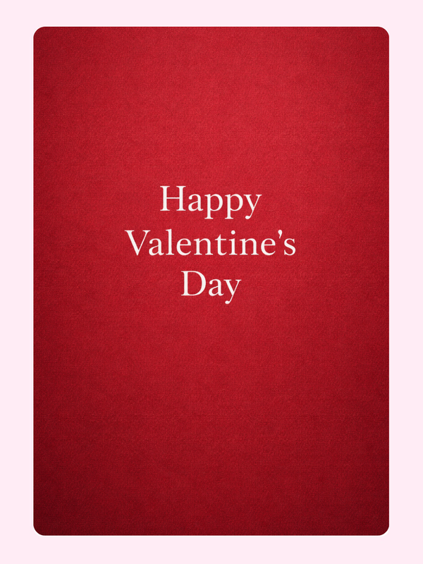 Red Valentine's Cake Card