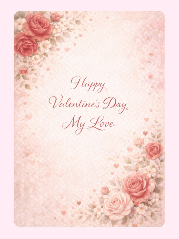 My Love Valentine Cake Card