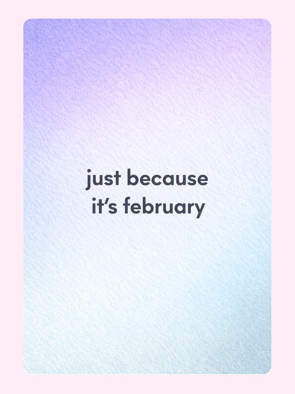 Gradient Glow Cake Card, just because