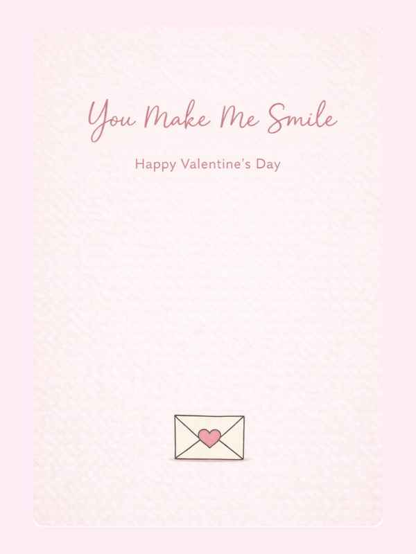 You Make Me Smile Cake Card, Valentine's Day