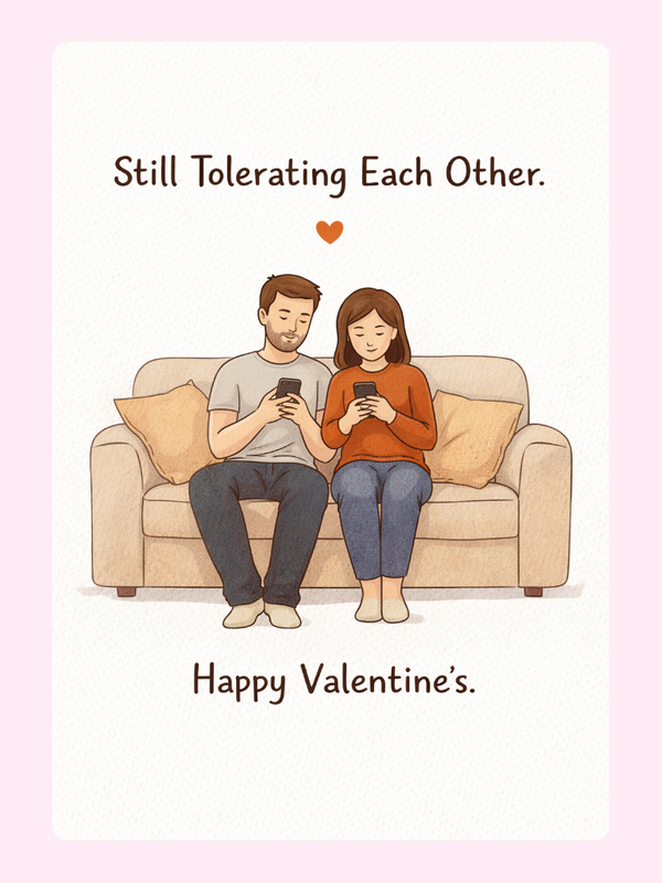 Tolerating Cake Card, Valentine's Day