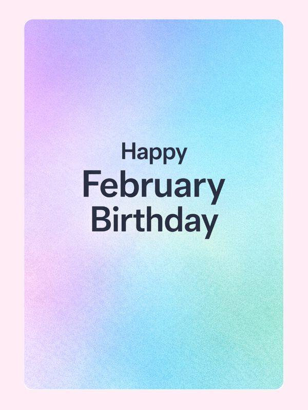Gradient Cake Card, birthday