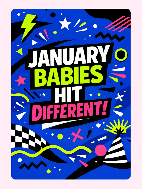 January Babies Cake Card, birthday