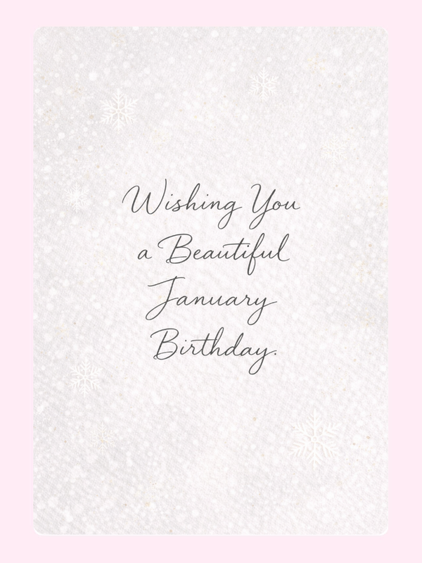 January Beautiful Cake Card, birthday