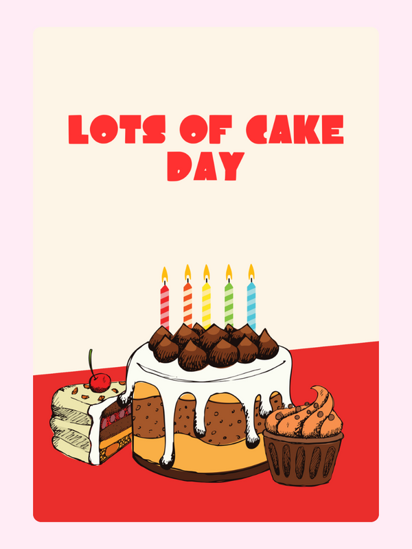 Lots Of Cake Day Cake Card, birthday