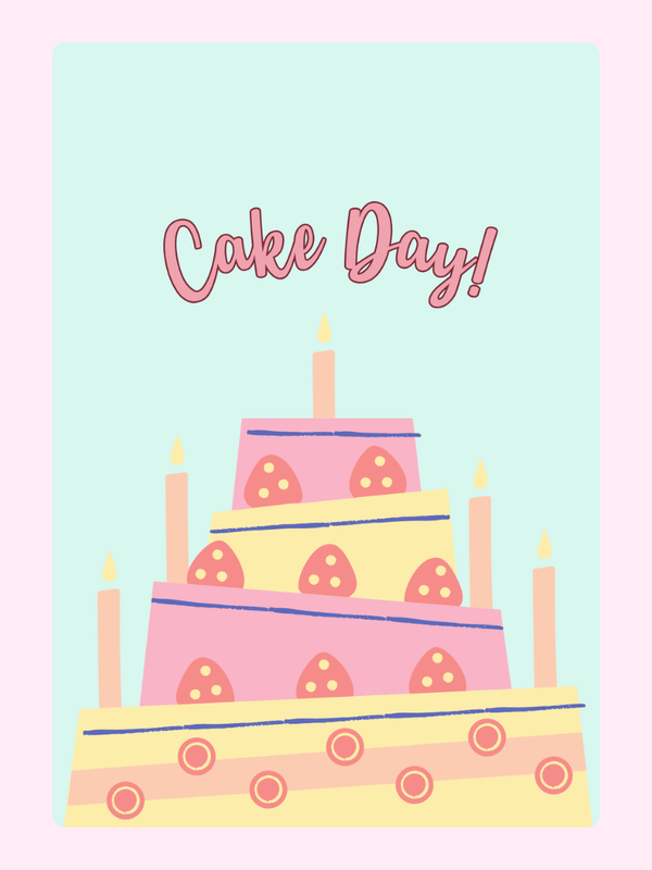 Cake Day Cake Card, birthday