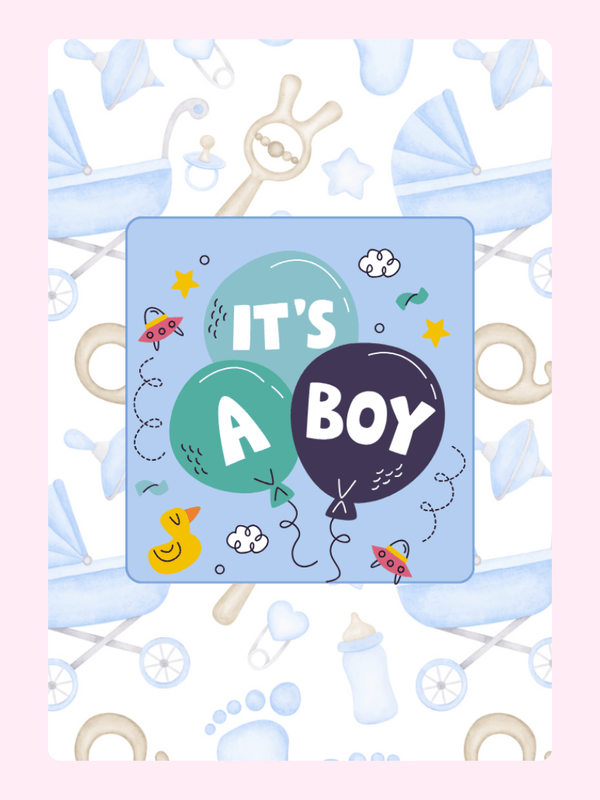 It's a Boy baby shower invitation design