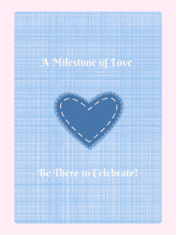 Blue heart Milestone of Love card - Nov 29, 2024