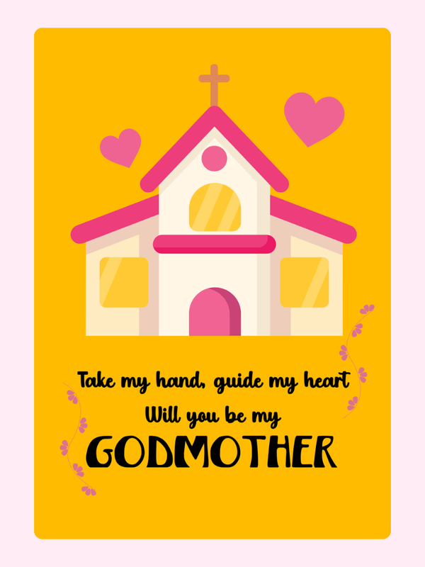 Church Godmother Proposal Cake Card