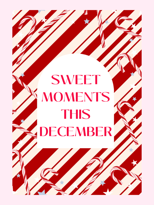 Sweet moments this December card with candy canes.
