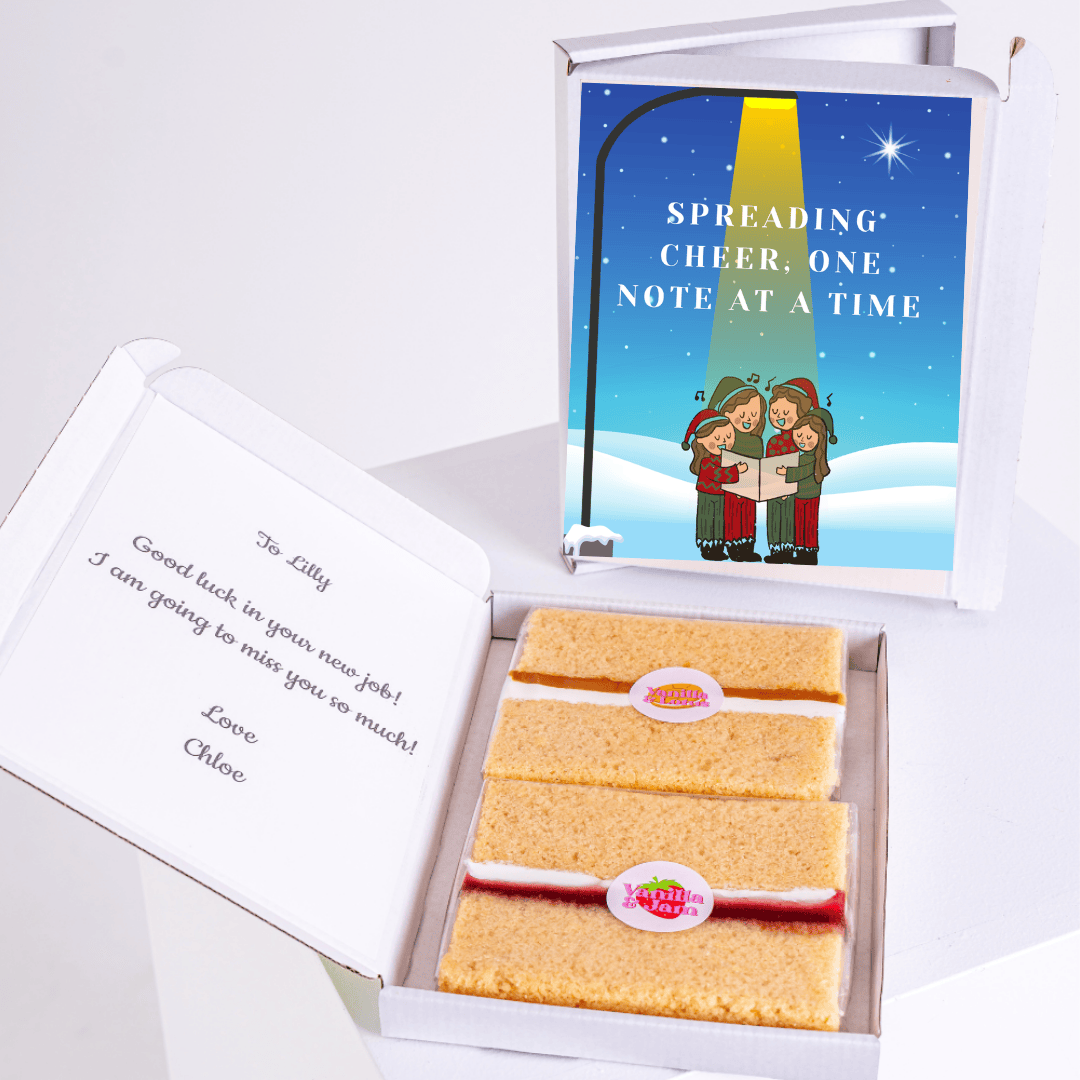 Christmas card & cake gift box for Lilly, Spreading cheer