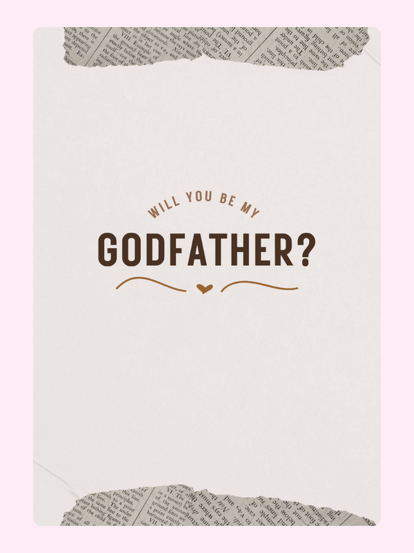 Godfather proposal card, Will you be my Godfather? design