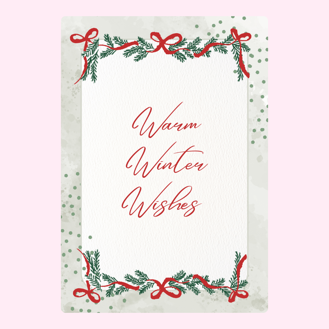 Warm Winter Wishes Christmas Card