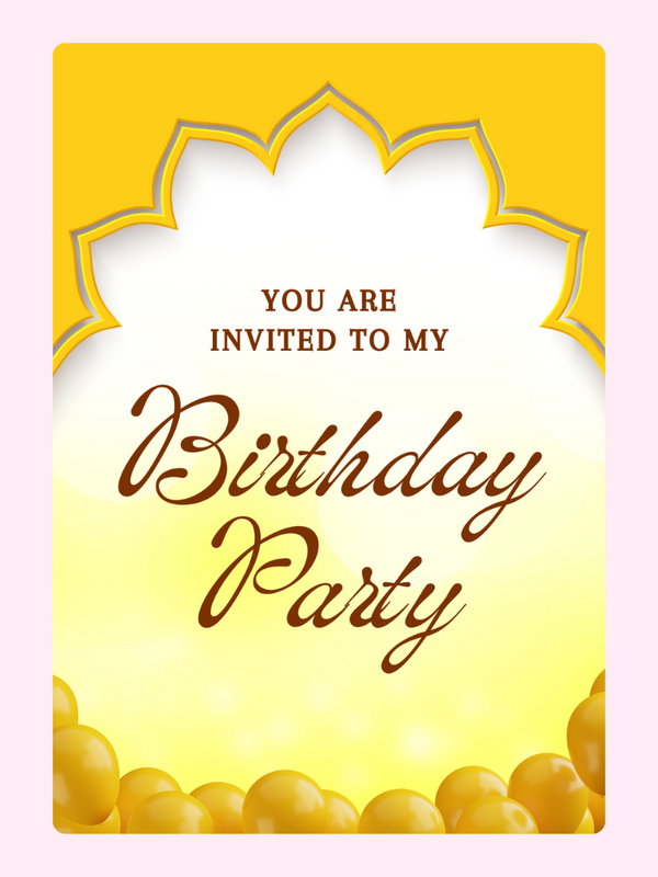 Birthday party invitation design