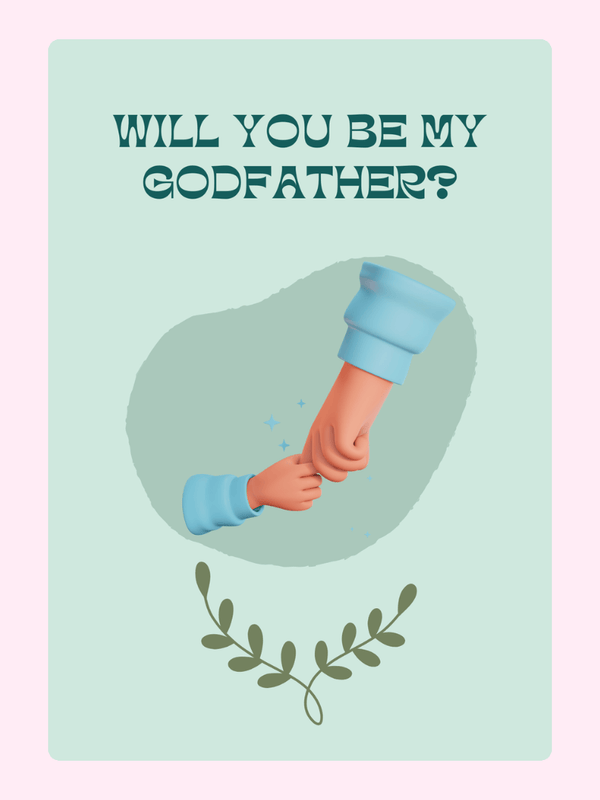 Godfather proposal card Will you be my Godfather?