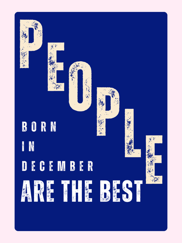 People Born In December Cake Card, birthday