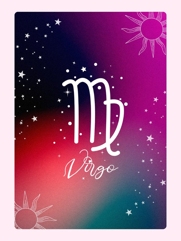 Virgo constellation with stars and gradient background.