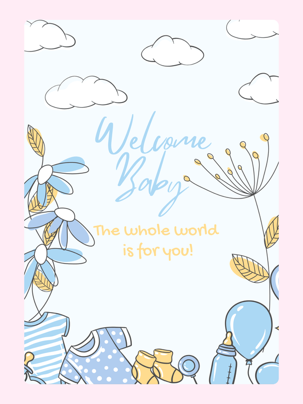 Welcome Baby card, July 9, 2024
