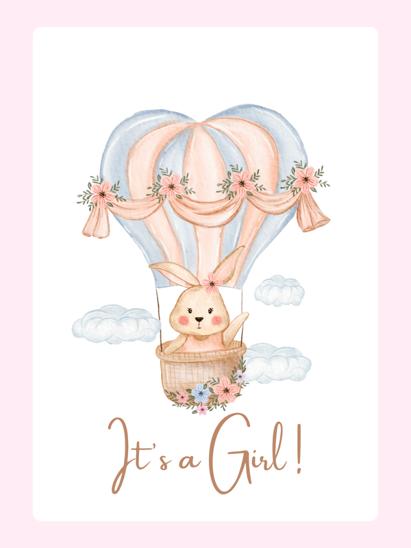 Its A Girl Cake Card