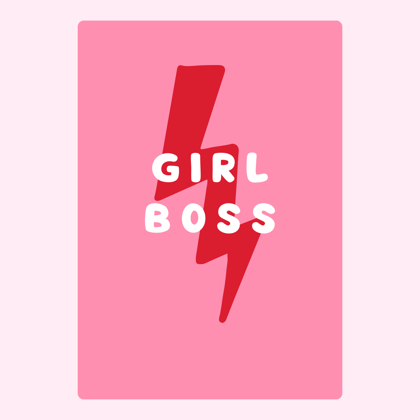 Girl Boss graphic on pink, website July 9, 2024