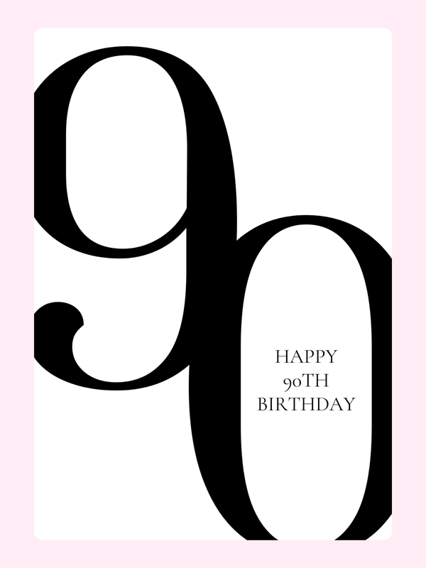 Happy 90th Birthday card