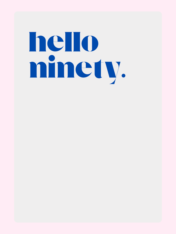 Website - Hello Ninety Card