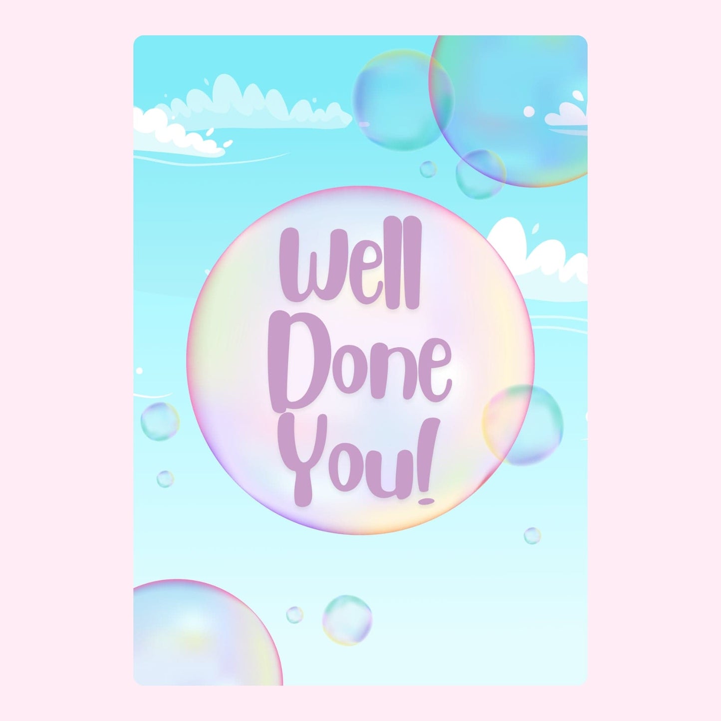 Well Done You! card on website, August 29, 2024