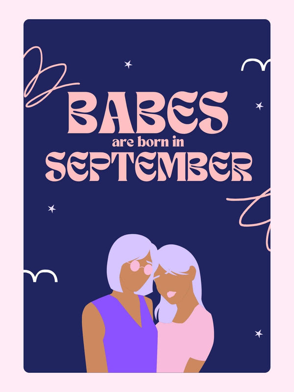 Babes Are Born In September Cake Card, just because