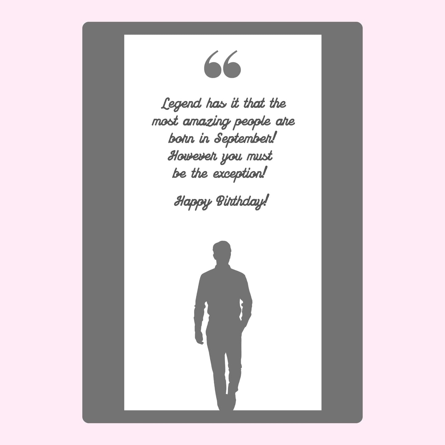 Website birthday message with silhouette, August 31, 2024.