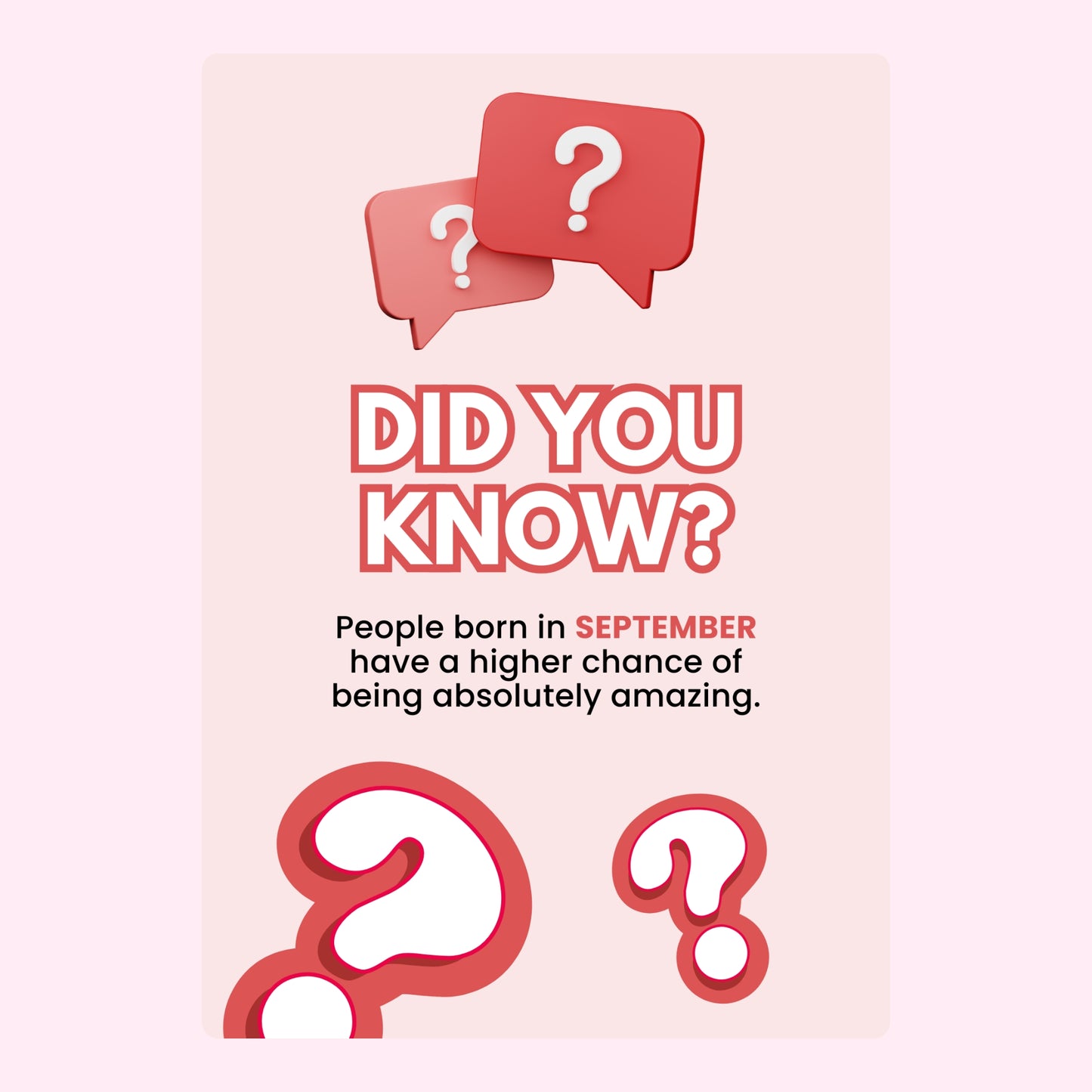 Did you know? People born in September are amazing! (Website, August 31, 2024)