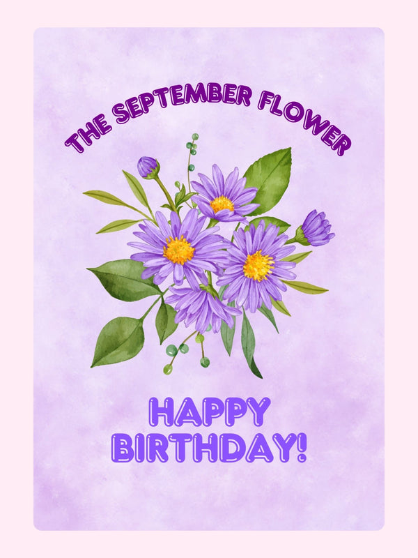 The September Flower Cake Card, just because