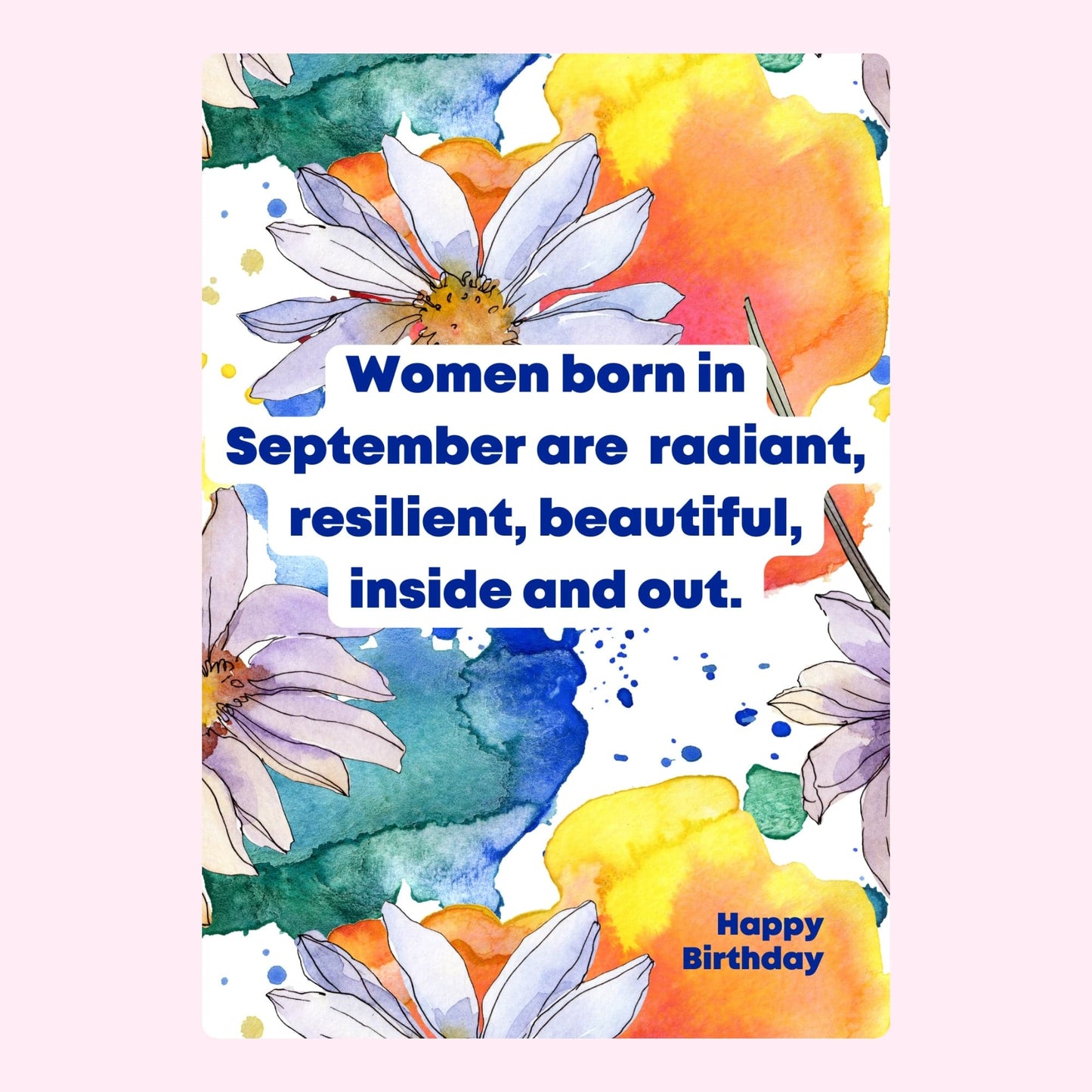 Website birthday card for September women