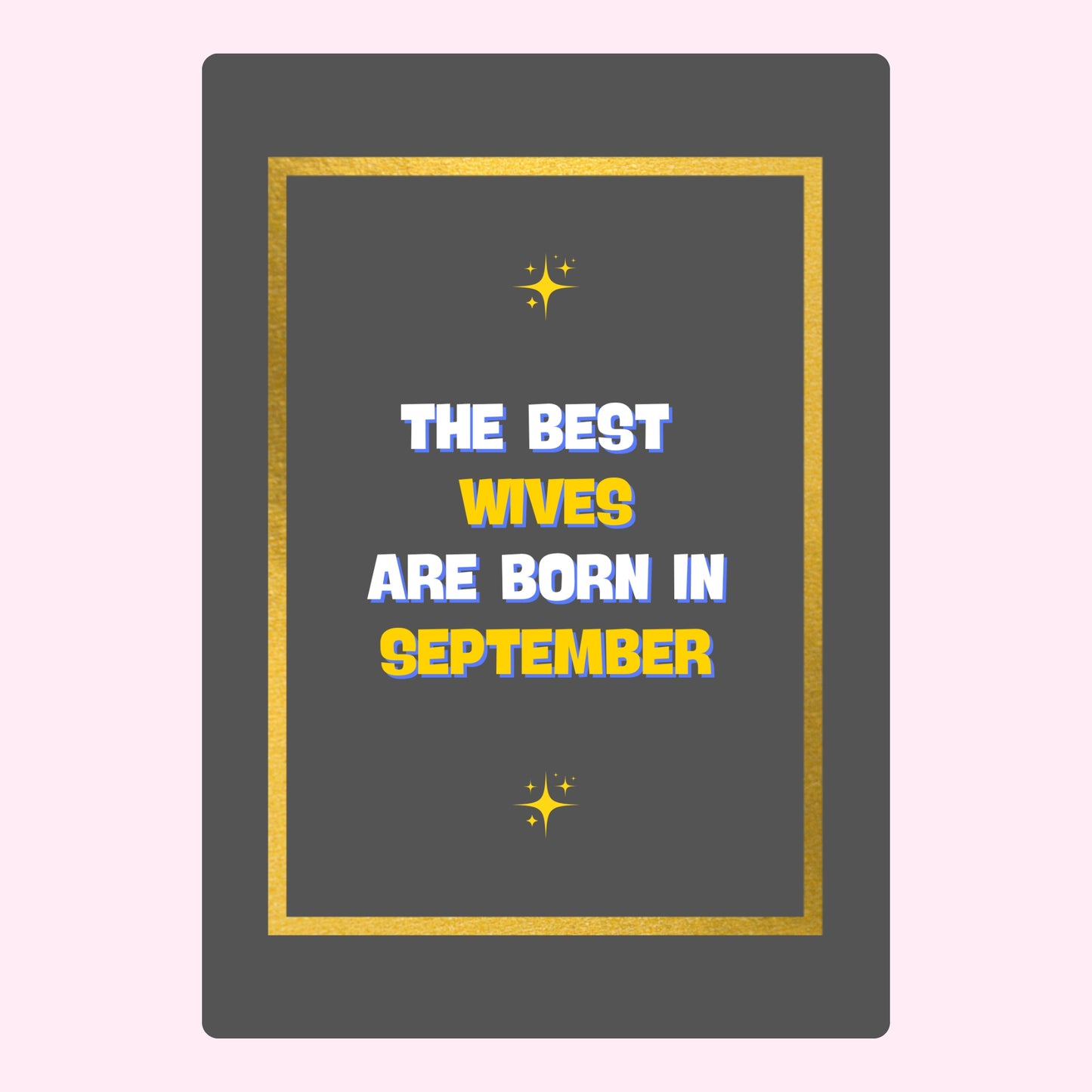 September birthday card for wives