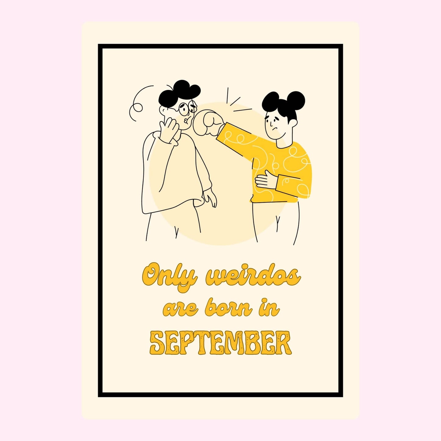 Funny September Birthday Card