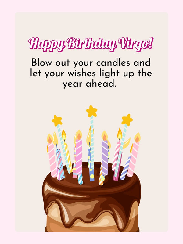 Happy Birthday Virgo cake wishes, September 3, 2024.