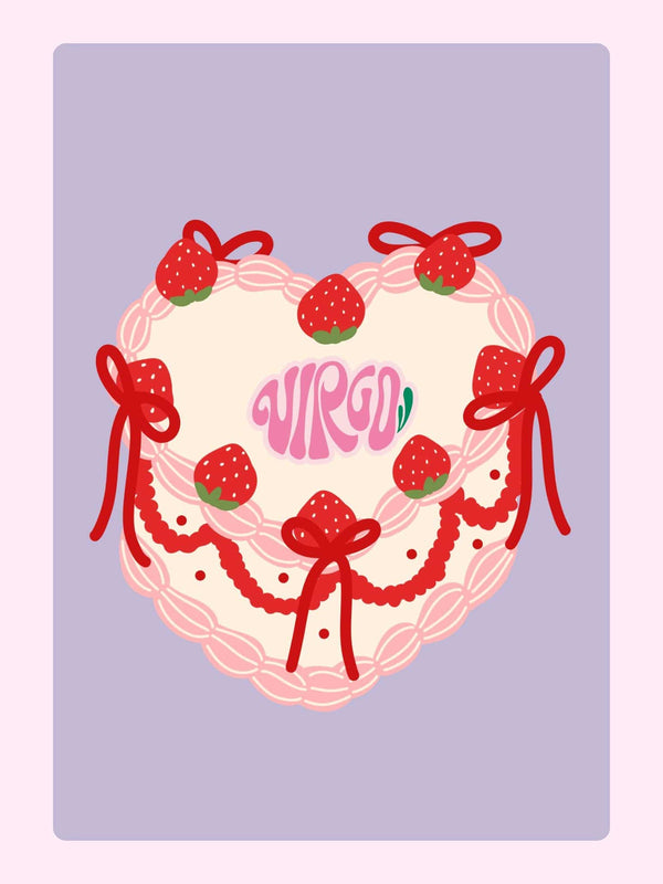 Website - Virgo heart cake illustration, September 3, 2024
