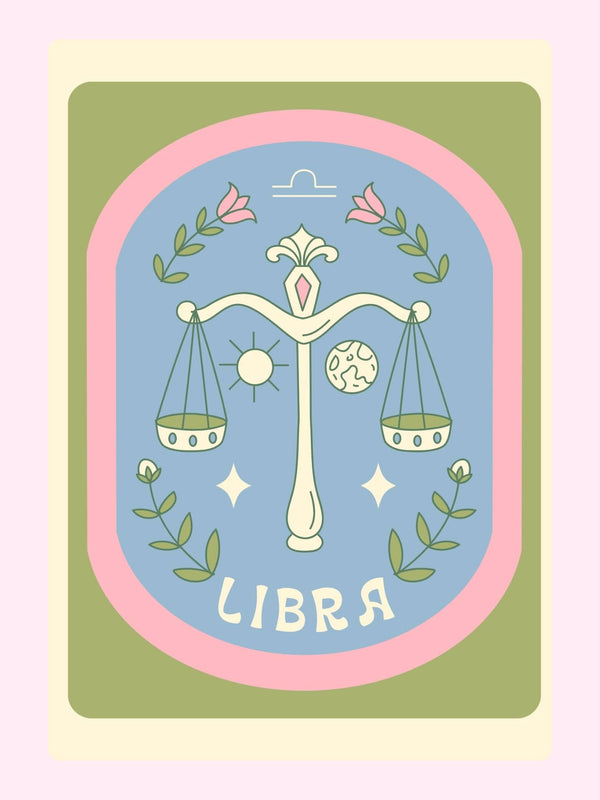 Libra zodiac sign illustration from Website, Sept 3, 2024
