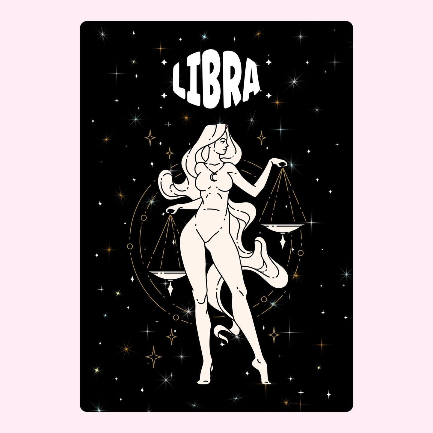 Libra zodiac sign illustration