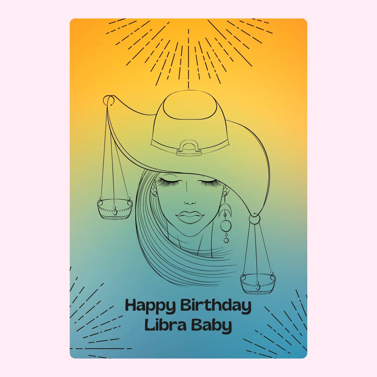 Happy Birthday Libra Baby card from website