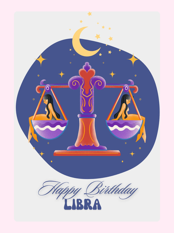 Happy Birthday Libra graphic, September 3, 2024
