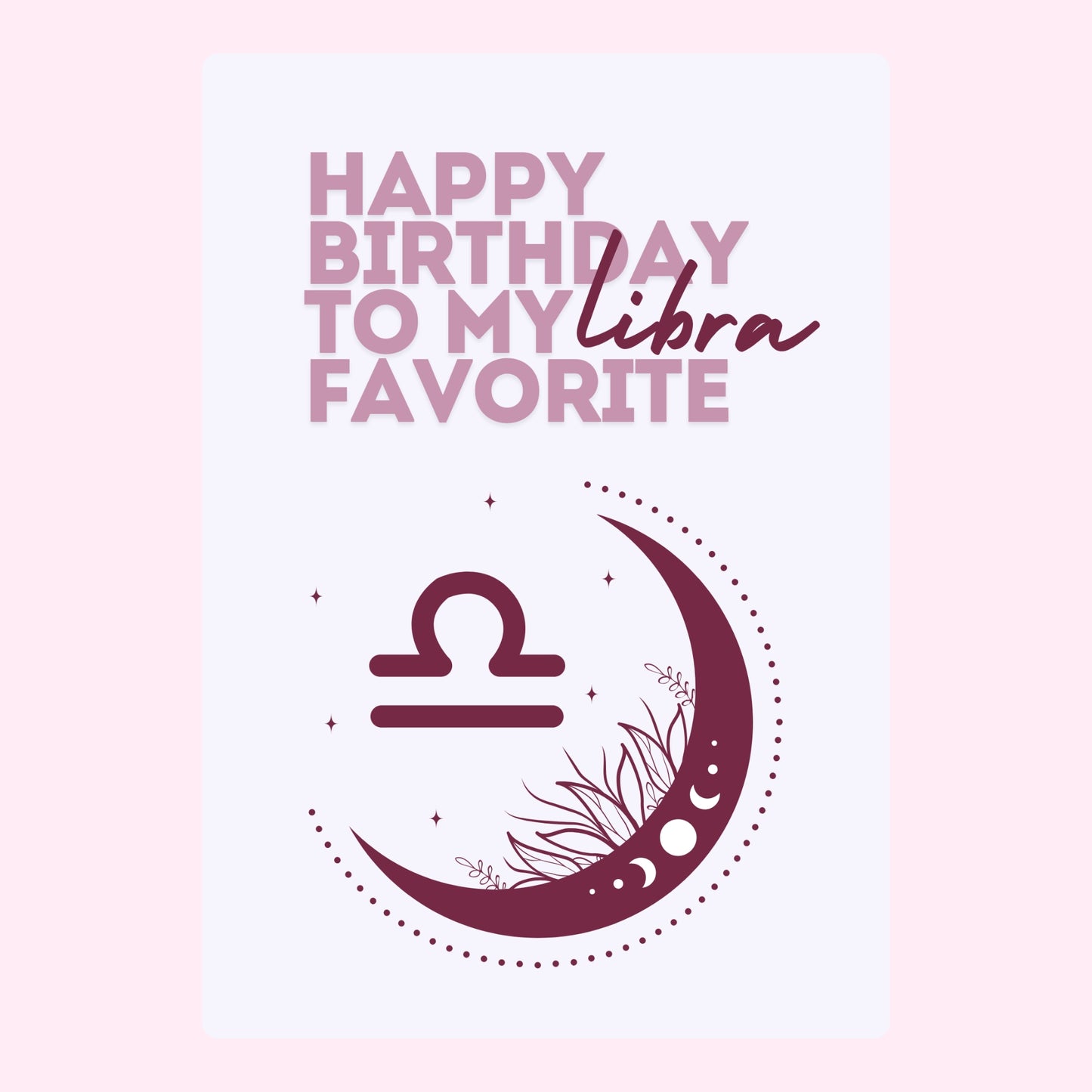 Happy Birthday Libra card from website, September 3, 2024