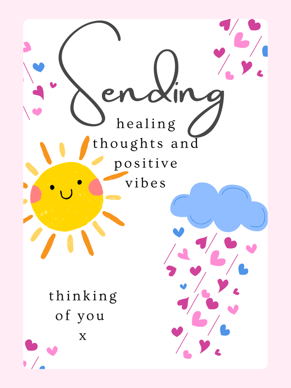 Sending healing thoughts card